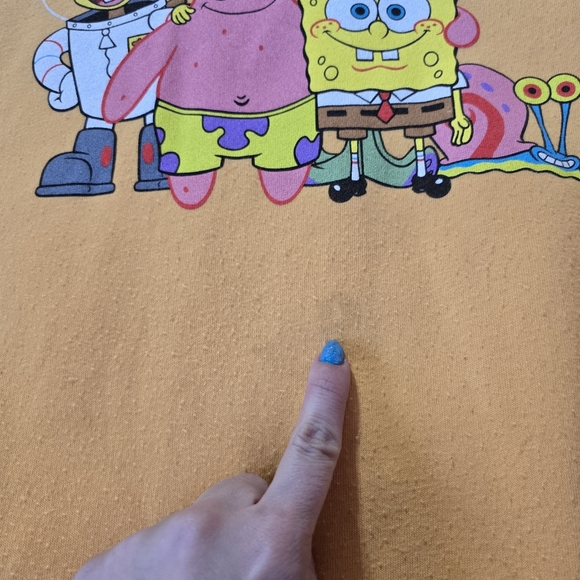 🌈 SpongeBob SquarePants Sweatshirt *piling & blemish, see photos - Picture 4 of 8
